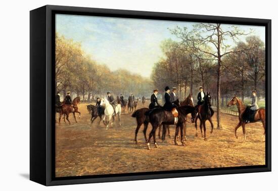 The Morning Ride, Rotten Row, Hyde Park, 1894-Heywood Hardy-Framed Premier Image Canvas