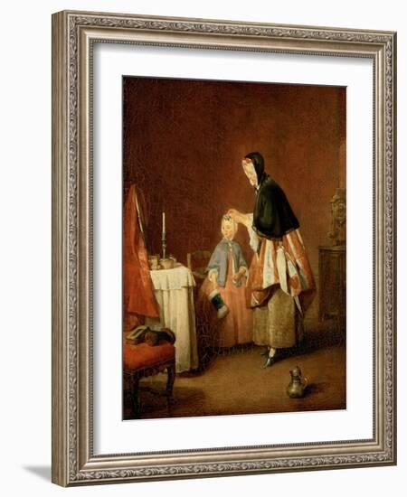 The Morning Toilet-Jean-Baptiste Simeon Chardin-Framed Giclee Print