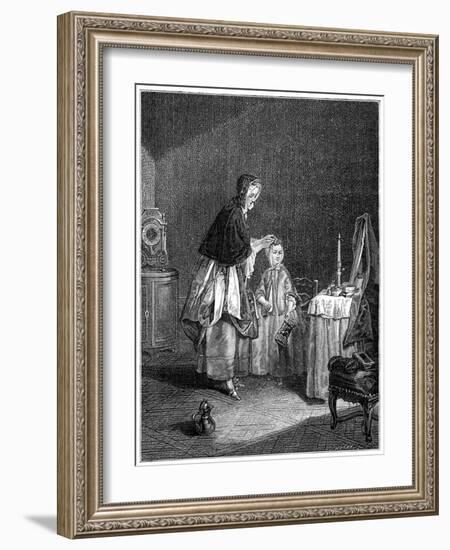 The Morning Toilette-Jean-Baptiste Simeon Chardin-Framed Giclee Print