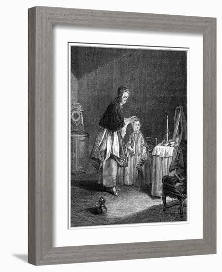 The Morning Toilette-Jean-Baptiste Simeon Chardin-Framed Giclee Print