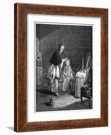 The Morning Toilette-Jean-Baptiste Simeon Chardin-Framed Giclee Print