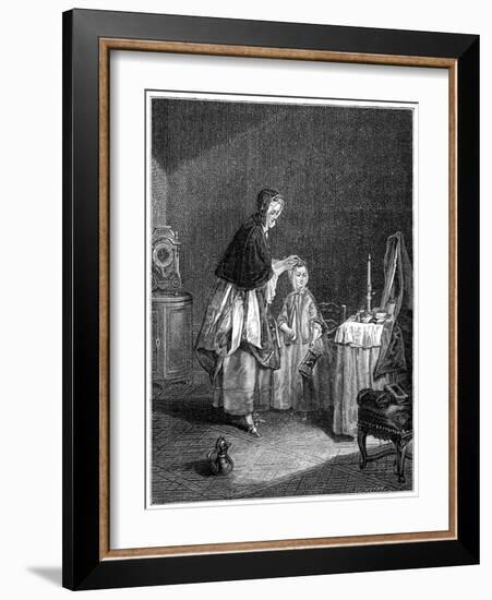 The Morning Toilette-Jean-Baptiste Simeon Chardin-Framed Giclee Print