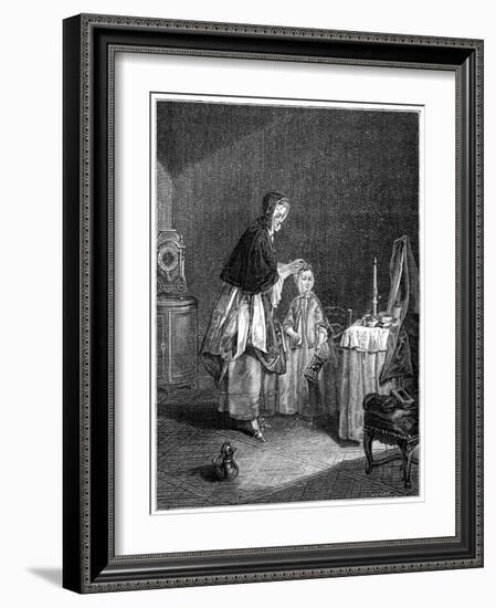 The Morning Toilette-Jean-Baptiste Simeon Chardin-Framed Giclee Print