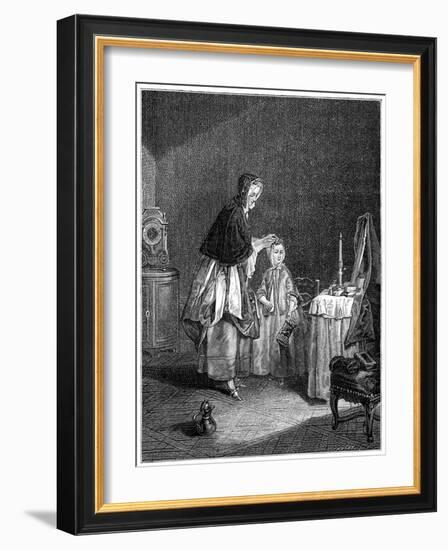 The Morning Toilette-Jean-Baptiste Simeon Chardin-Framed Giclee Print