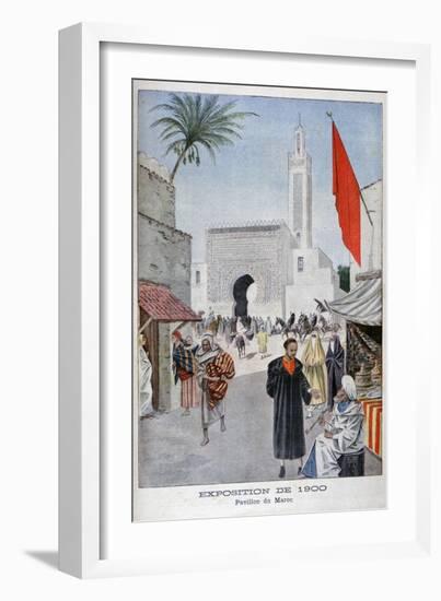 The Moroccan Pavilion at the Universal Exhibition of 1900, Paris, 1900-null-Framed Giclee Print
