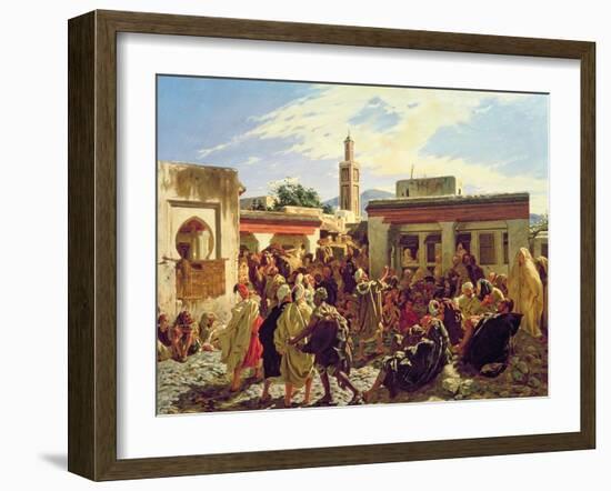 The Moroccan Storyteller, 1877-Alfred Dehodencq-Framed Giclee Print