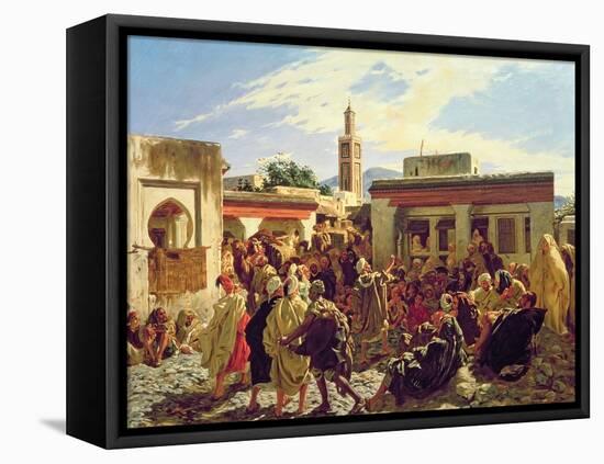 The Moroccan Storyteller, 1877-Alfred Dehodencq-Framed Premier Image Canvas