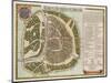 The Moscow Kremlin Map of the 16Th Century (Castellum Urbis Moskvae), 1662 (Copper Engraving & W/C)-Joan Blaeu-Mounted Giclee Print
