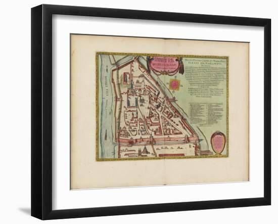 The Moscow Kremlin Map of the 16Th Century (Castellum Urbis Moskvae), C.1600 (Engraving & W/C)-Joan Blaeu-Framed Giclee Print