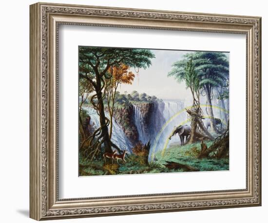 The Mosi-O-A-Tunya (Smoke Resounding) or Victoria Falls, Zambesi River, 1874-Thomas Baines-Framed Giclee Print