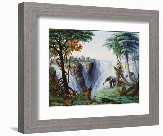 The Mosi-O-A-Tunya (Smoke Resounding) or Victoria Falls, Zambesi River, 1874-Thomas Baines-Framed Giclee Print