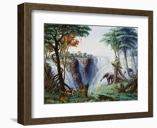 The Mosi-O-A-Tunya (Smoke Resounding) or Victoria Falls, Zambesi River, 1874-Thomas Baines-Framed Giclee Print