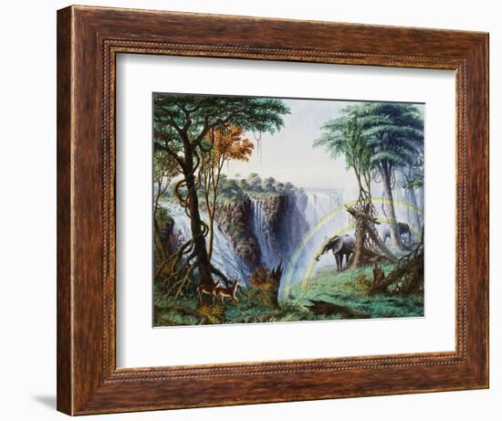 The Mosi-O-A-Tunya (Smoke Resounding) or Victoria Falls, Zambesi River, 1874-Thomas Baines-Framed Giclee Print