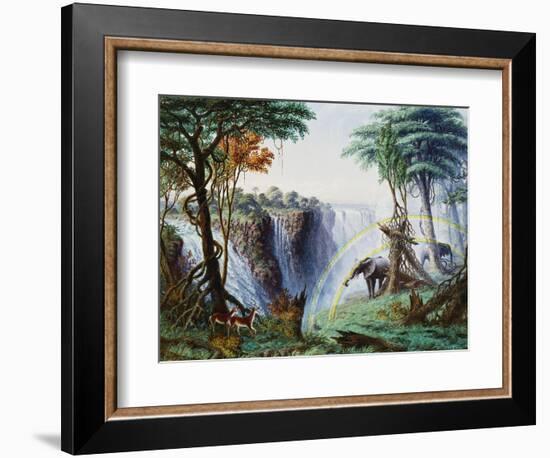 The Mosi-O-A-Tunya (Smoke Resounding) or Victoria Falls, Zambesi River, 1874-Thomas Baines-Framed Giclee Print