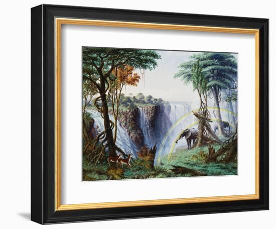 The Mosi-O-A-Tunya (Smoke Resounding) or Victoria Falls, Zambesi River, 1874-Thomas Baines-Framed Giclee Print