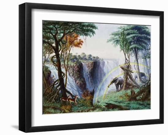 The Mosi-O-A-Tunya (Smoke Resounding) or Victoria Falls, Zambesi River, 1874-Thomas Baines-Framed Giclee Print