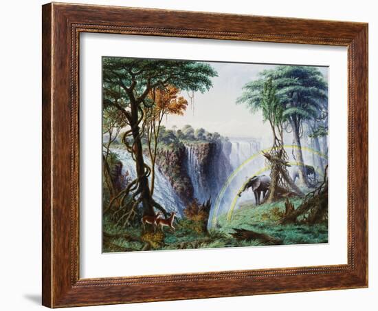 The Mosi-Oa-Tunya (The Smoke That Thunders) or Victoria Falls, Zambesi River-Thomas Baines-Framed Giclee Print