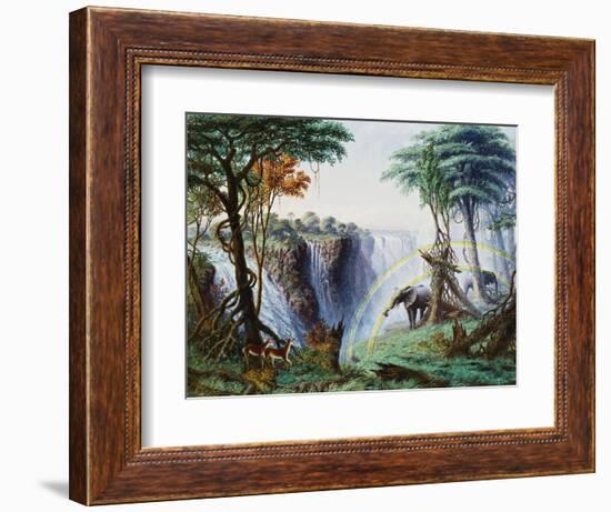 The Mosi-Oa-Tunya (The Smoke That Thunders) or Victoria Falls, Zambesi River-Thomas Baines-Framed Giclee Print