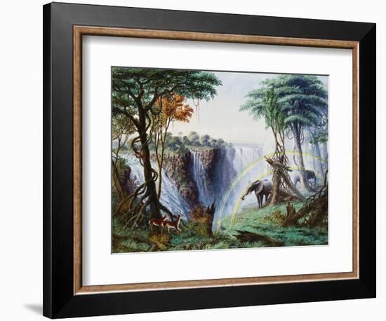 The Mosi-Oa-Tunya (The Smoke That Thunders) or Victoria Falls, Zambesi River-Thomas Baines-Framed Giclee Print