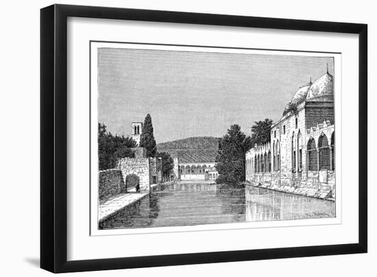 The Mosque and Fountain of Abraham, Ofra (At Tayyiba), West Bank, Israel, 1895-Armand Kohl-Framed Giclee Print