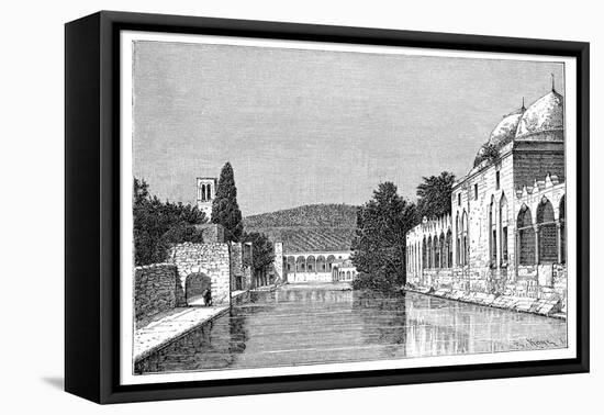 The Mosque and Fountain of Abraham, Ofra (At Tayyiba), West Bank, Israel, 1895-Armand Kohl-Framed Premier Image Canvas