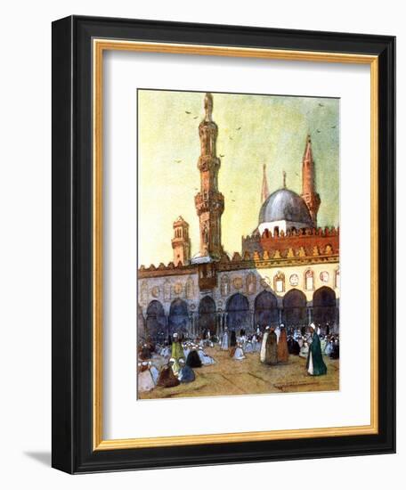 The Mosque of Al-Azhar, Cairo, Egypt, 1928-Louis Cabanes-Framed Giclee Print