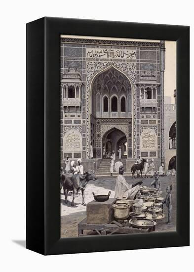 The Mosque of Nazir Khan, Lahore, C.1890-Harry Hamilton Johnston-Framed Premier Image Canvas