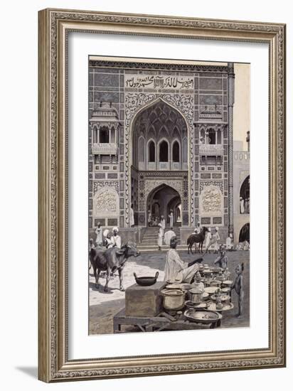 The Mosque of Nazir Khan, Lahore, C.1890-Harry Hamilton Johnston-Framed Giclee Print