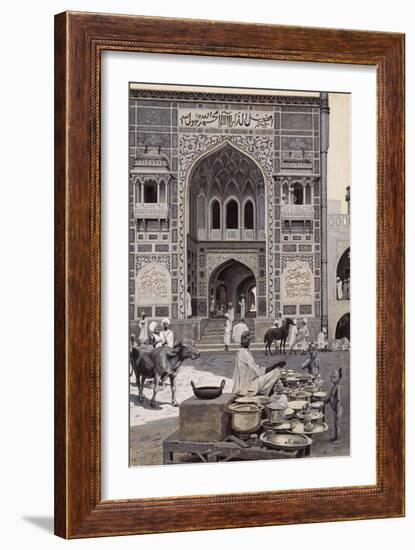 The Mosque of Nazir Khan, Lahore, C.1890-Harry Hamilton Johnston-Framed Giclee Print