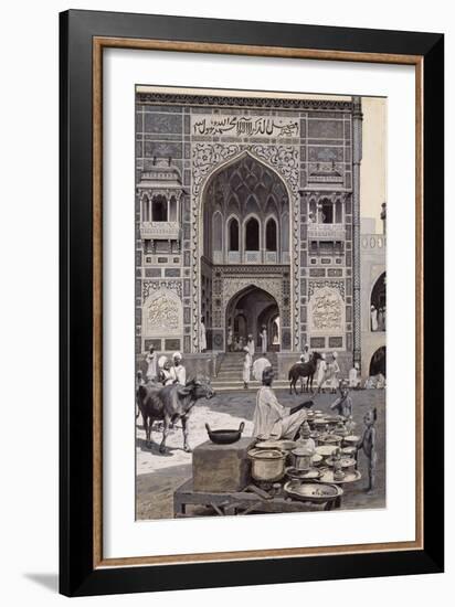 The Mosque of Nazir Khan, Lahore, C.1890-Harry Hamilton Johnston-Framed Giclee Print