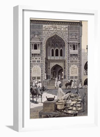 The Mosque of Nazir Khan, Lahore, C.1890-Harry Hamilton Johnston-Framed Giclee Print