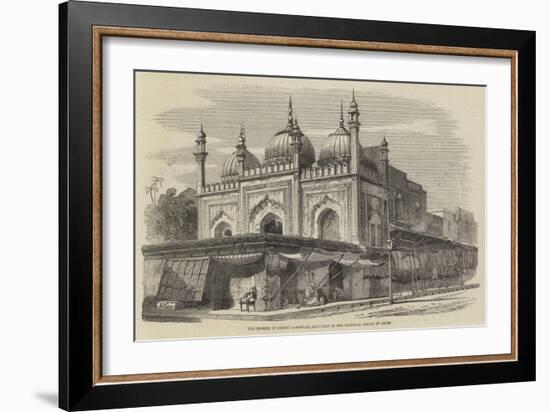 The Mosque of Roshun-A-Dowlah, and Part of the Principal Street of Delhi-Richard Principal Leitch-Framed Giclee Print