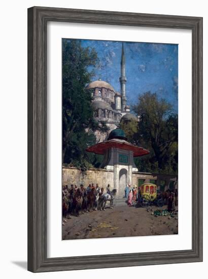 The Mosque of Sultan Achmet, Constantinople-Alberto Pasini-Framed Art Print