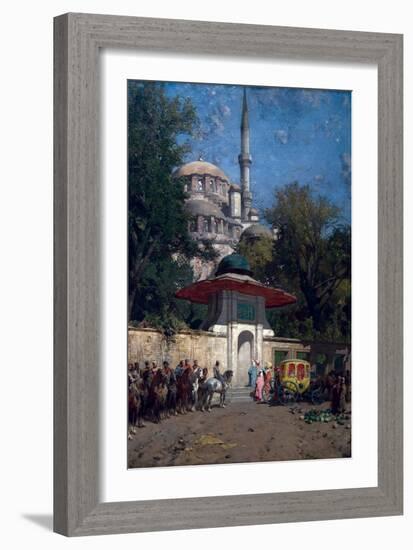 The Mosque of Sultan Achmet, Constantinople-Alberto Pasini-Framed Art Print