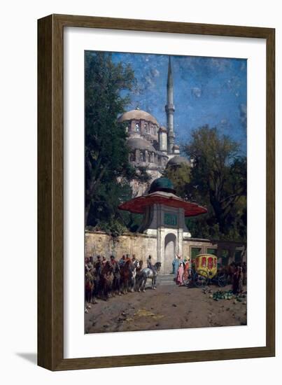 The Mosque of Sultan Achmet, Constantinople-Alberto Pasini-Framed Art Print