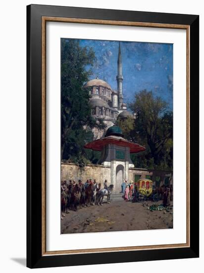 The Mosque of Sultan Achmet, Constantinople-Alberto Pasini-Framed Art Print