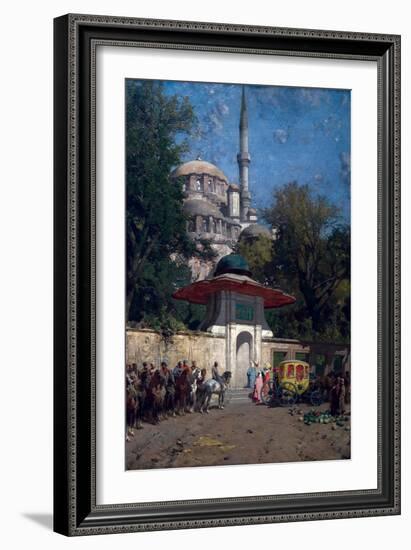 The Mosque of Sultan Achmet, Constantinople-Alberto Pasini-Framed Art Print