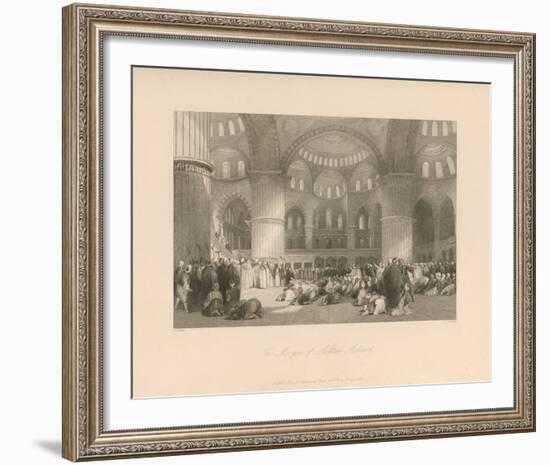 The Mosque of Sultan Achmet-Thomas Allom-Framed Premium Giclee Print