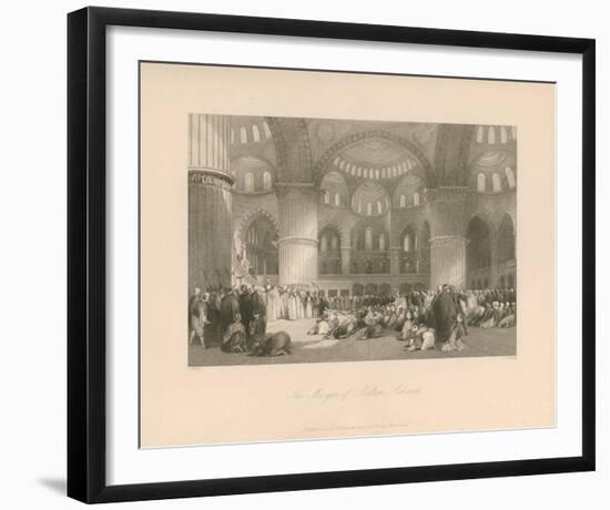 The Mosque of Sultan Achmet-Thomas Allom-Framed Premium Giclee Print