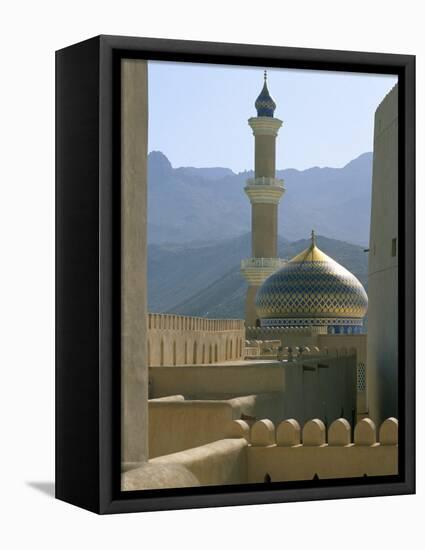 The Mosque Seen from the Fort, Town of Nizwa, Sultanate of Oman, Middle East-Bruno Barbier-Framed Premier Image Canvas