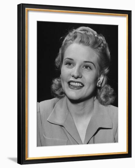The Most Beautiful Blond Jean Matlock, Participating in Chicago Models' Contest-Bernard Hoffman-Framed Premium Photographic Print