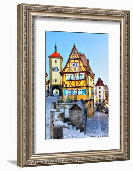 The Most Famous Sight of Rothenburg Ob Der Tauber, Bavaria, Germany-Zoom-zoom-Framed Photographic Print