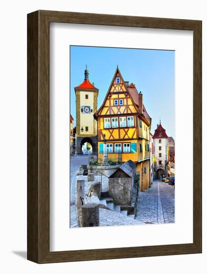 The Most Famous Sight of Rothenburg Ob Der Tauber, Bavaria, Germany-Zoom-zoom-Framed Photographic Print