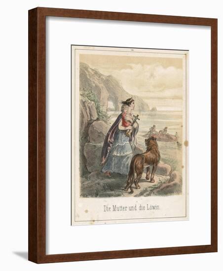 The Mother and the Lion-Theodor Hosemann-Framed Giclee Print