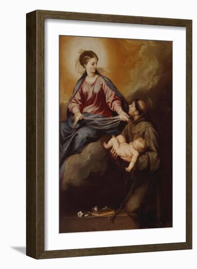 The Mother of God Appearing to St. Anthony. Between 1645 and 1652-Alonso Cano-Framed Premium Giclee Print