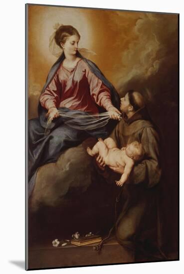 The Mother of God Appearing to St. Anthony. Between 1645 and 1652-Alonso Cano-Mounted Giclee Print