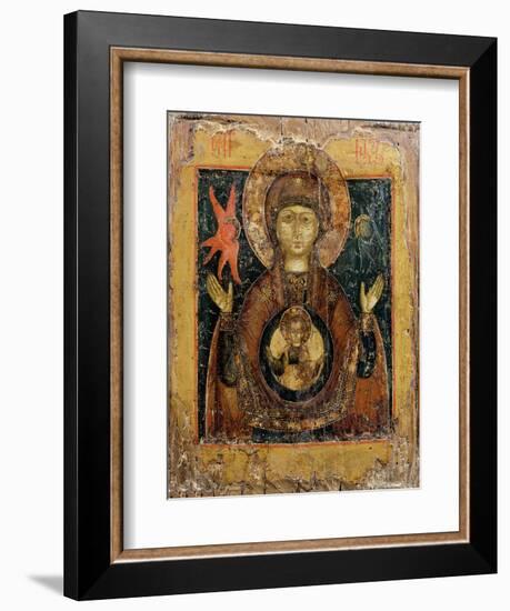 The Mother of God of the Sign, Icon, Late 17th Century-null-Framed Giclee Print