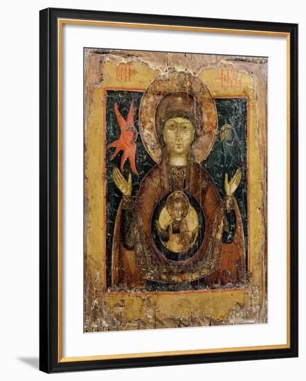 The Mother of God of the Sign, Icon, Late 17th Century-null-Framed Giclee Print