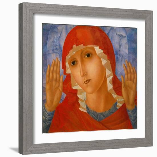 The Mother of God: 'The Tenderness of Cruel Hearts', C. 1912-Kosjma Ssergej Petroff-Wodkin-Framed Giclee Print