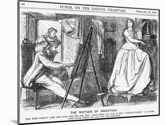 The Mother of Invention, 1866-George Du Maurier-Mounted Giclee Print